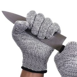 Брендовані рукавички для захисту від порізів з лого компанії 