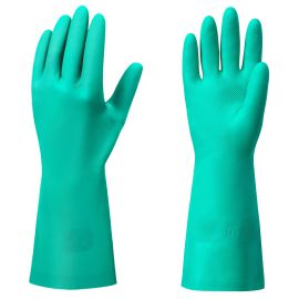 Брендовані рукавички від хімічних впливів з лого компанії 