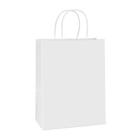 Білі паперові пакети з нанесенням логотипу