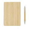Блокнот с ручкой из бамбука картинка 1