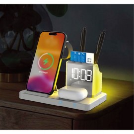 Беспроводное зарядное устройство с часами Time Dock