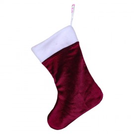 Шкарпетка новорічна з велюру
