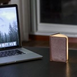 Светильник-книга "Smart Book" мини, натуральная кожа