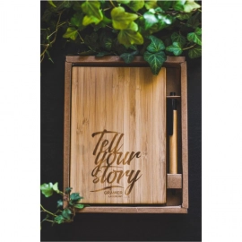 Набор бамбуковый с блокнотом и ручкой Lorca