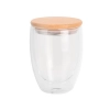 Стакан с двойными стенками и бамбуковой крышкой Gino  с
