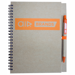 блокноты с ручкой с логотипом компании